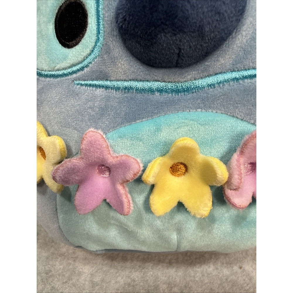 Disney Stitch Squishmallows Floral Lei Plush Jazwares Blue Stuffed 8" Plushie - Picture 3 of 14